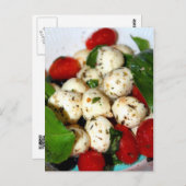 Carte Postale Salade de tomate cerise et Mozzarella (Devant / Derrière)