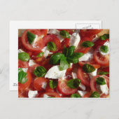 Carte Postale Salade de tomate et de mozzarella (Devant / Derrière)