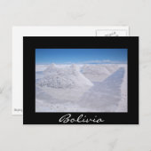 Carte Postale Salar de Uyuni piles de sel (Devant / Derrière)