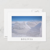 Carte Postale Salar de Uyuni piles de sel (Devant / Derrière)