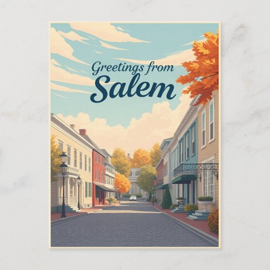 Carte Postale Salem Massachusetts  Historic Architecture Vintage (Devant)