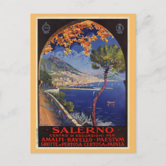 Carte Postale Salerne Italie Voyage d'été vintage