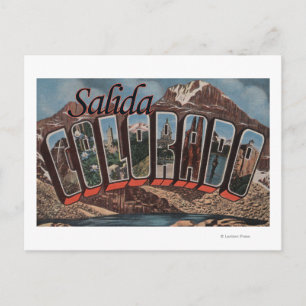Carte Postale Salida, Colorado - Scènes de grandes lettres