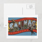 Carte Postale Salinas, Californie - Scènes de grandes lettres - (Devant / Derrière)