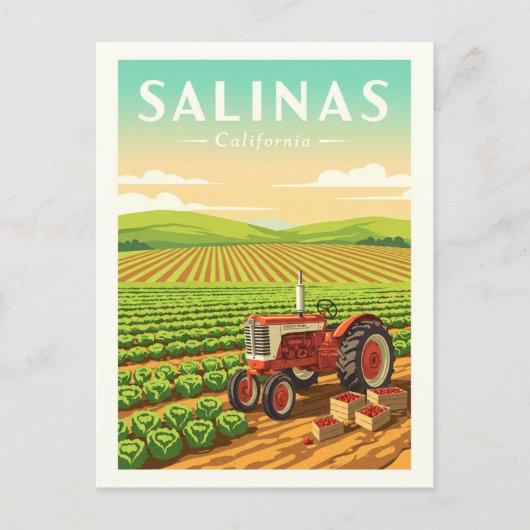 Carte Postale Salinas vintage Californie (Devant)