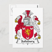 Carte Postale Salisbury Family Crest (Devant / Derrière)