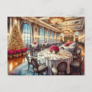 Carte Postale Salle à manger de Noël de l'hôtel Connor Joplin MO