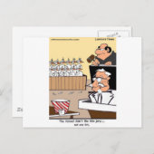 Carte Postale Salle d'audience de poulet dramatique Drôle Cadeau (Devant / Derrière)