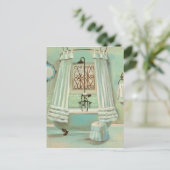 Carte Postale Salle de bain à l'ancienne (Debout devant)