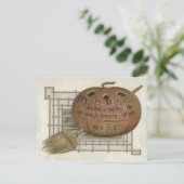 Carte Postale Salle de bain de Jack O'Lantern Citrouille sorcièr (Debout devant)