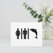 Carte Postale Salle de bain Dolphin (Debout devant)
