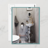 Carte Postale Salle de bain funky (Devant / Derrière)