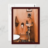 Carte Postale Salle de bain funky Peachy (Devant / Derrière)