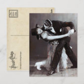 Carte Postale Salle de bal romantique Dancing Duo Photographie V (Devant / Derrière)