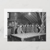 Carte Postale Salle de billard du YMCA, 1910, Première Guerre mo (Devant / Derrière)