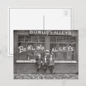 Carte Postale Salle de bowling, 1911 (Devant / Derrière)