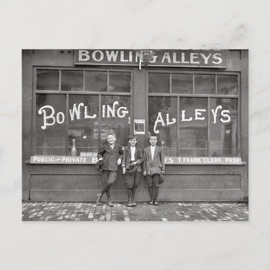Carte Postale Salle de bowling, 1911 (Devant)