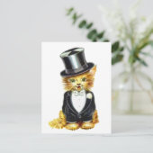 Carte Postale Salle de chat (Debout devant)