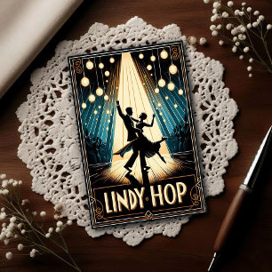 Carte Postale Salle de danse Lindy Hop vintage