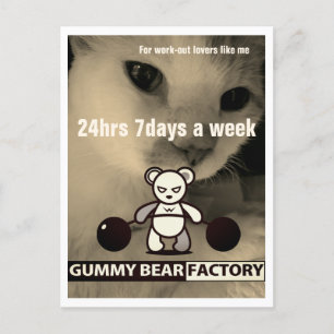 Carte Postale Salle De Fitness Gummy Bear Factory