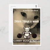 Carte Postale Salle De Fitness Gummy Bear Factory (Devant / Derrière)