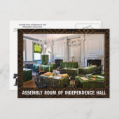 Carte Postale Salle de l'Assemblée de l'Hall de l'Indépendance (Devant / Derrière)