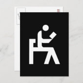 Carte Postale Salle de lecture de bibliothèque (Devant / Derrière)