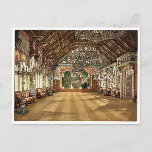 Carte Postale Salle de musique, Château de Neuschwanstein, Haute (Devant)
