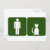 Carte Postale Salle de toilettes pour chats (Devant / Derrière)