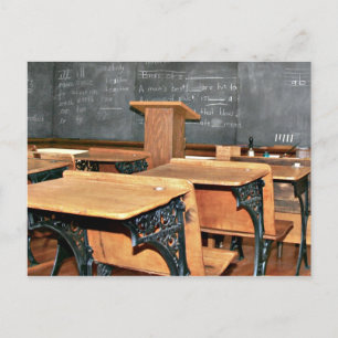 Carte Postale Salle d'école vintage