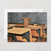 Carte Postale Salle d'école vintage (Devant / Derrière)