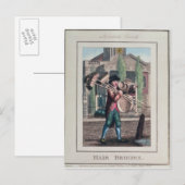 Carte Postale Salles de cheveux, église Shoreditch (Devant / Derrière)