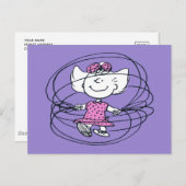 Carte Postale Sally Jouant à la corde de saut (Devant / Derrière)