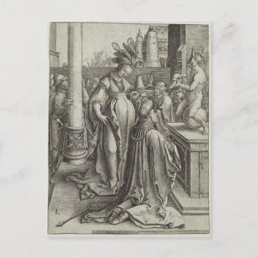 Carte Postale Salomon Prays devant une Graven Image, c.1514 (Devant)