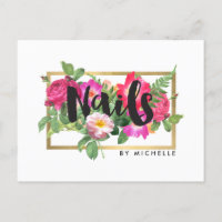 Salon à ongles Florals de beauté Blanc