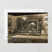 Carte Postale Salon Cowboy (Devant / Derrière)