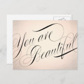 Carte Postale Salon de beauté Gold rose (Devant / Derrière)