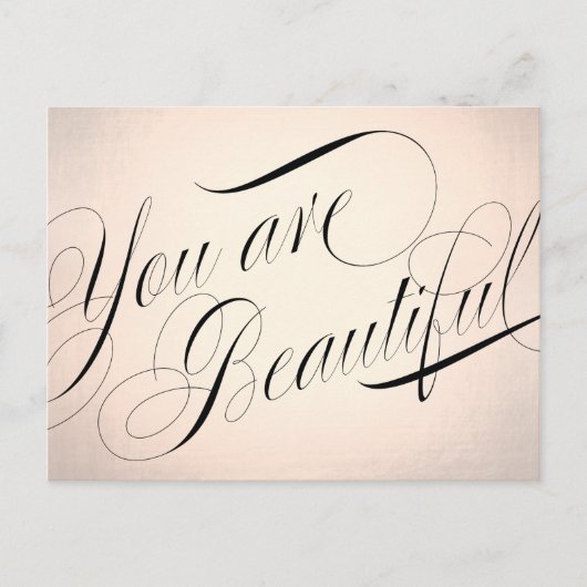 Carte Postale Salon de beauté Gold rose (Devant)