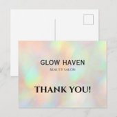 Carte Postale Salon de beauté holographique moderne et élégant (Devant / Derrière)