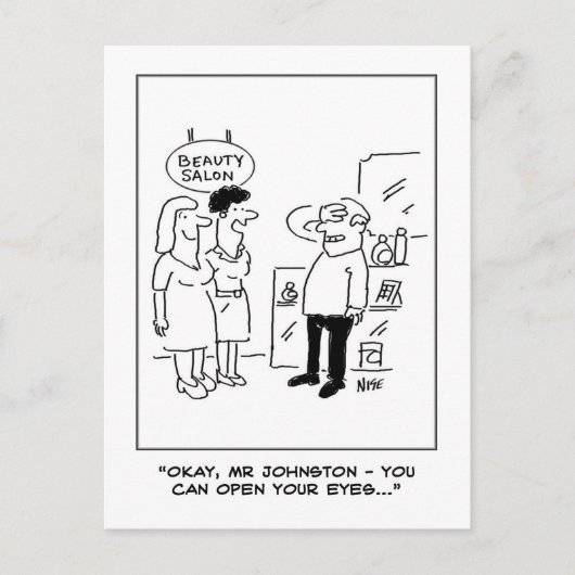 Carte Postale Salon de beauté Surprise (Devant)