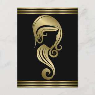 Carte Postale Salon de coiffure et de maquillage Chic Elegant Go
