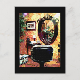 Carte Postale Salon de coiffure magnifique 