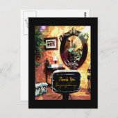 Carte Postale Salon de coiffure Merci de votre clientèle (Devant / Derrière)