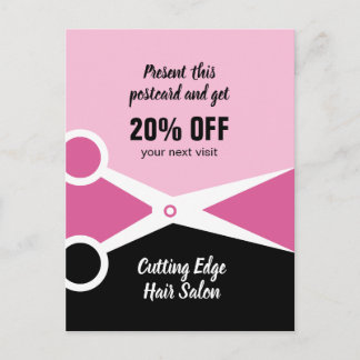 Carte Postale Salon de coiffure promotionnel