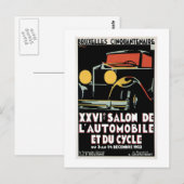 Carte Postale Salon de l'automobile (Devant / Derrière)