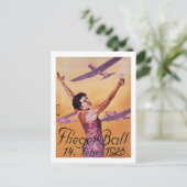 Carte Postale Salon de l'aviation à l'affiche du Promo Hotel Wag (Debout devant)