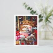 Carte Postale Salon des chevaux carrousels roses et blancs (Debout devant)