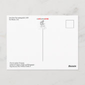 Carte Postale Salon d'État de l'Iowa 1939 (Dos)