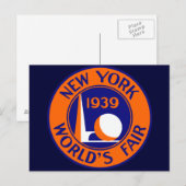 Carte Postale Salon mondial de New York 1939 (Devant / Derrière)