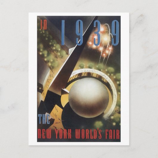 Carte Postale Salon mondial de New York 1939 (Devant)